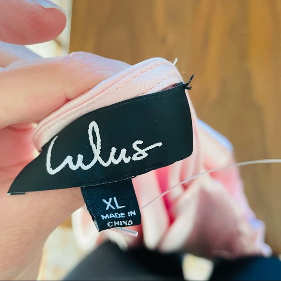 Lulu's Ready for Romance Blush Satin Mini Wrap Dress - Picture 11 of 15